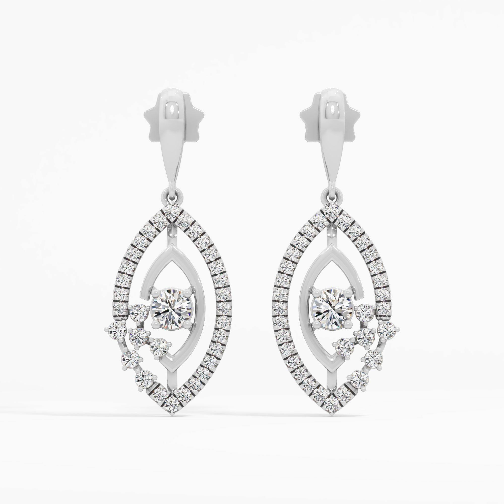 Splendid Scatter Solitaire Drop Earrings
