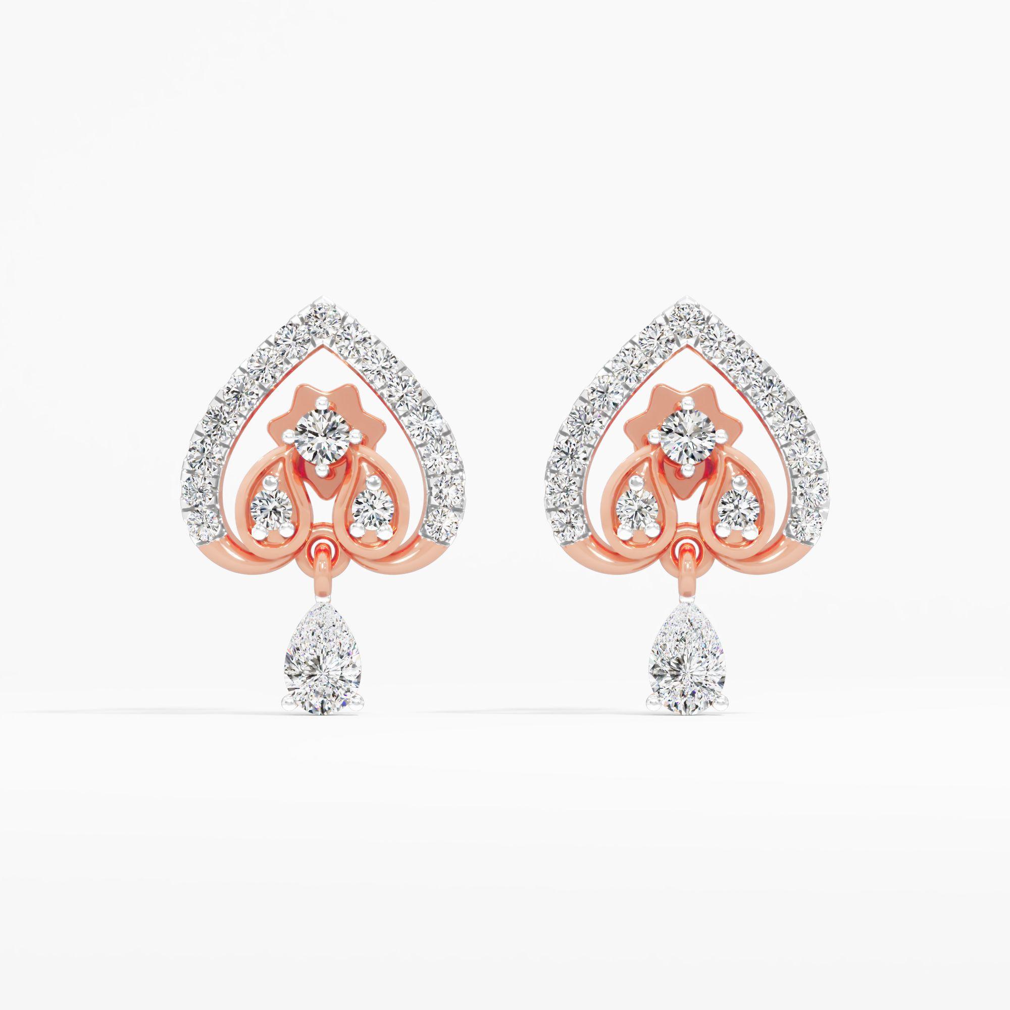 Astra Nova Solitaire Heart Stud Earrings