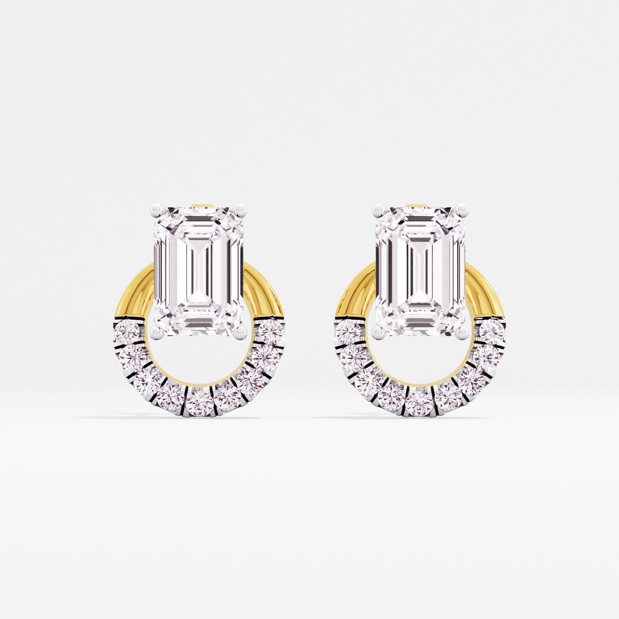Circlique Solitaire Stud Earrings
