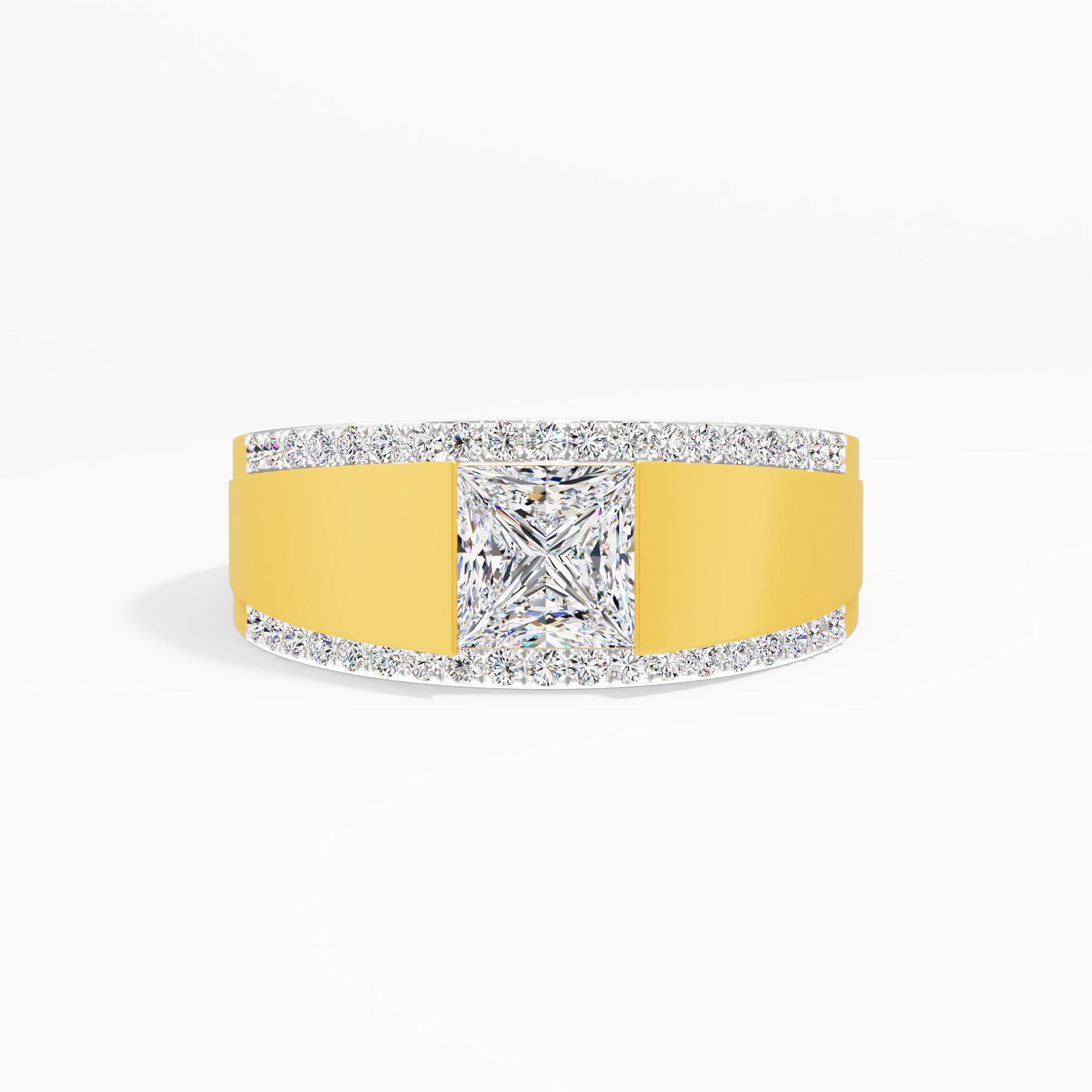 Quartz Haven Solitaire Mens Ring